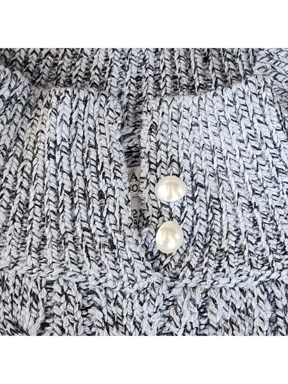 Rebecca Malone 2x plus size knit sweater mock neck braided design